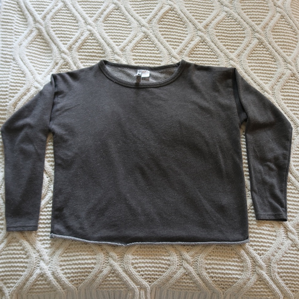 Gray cropped sweater
